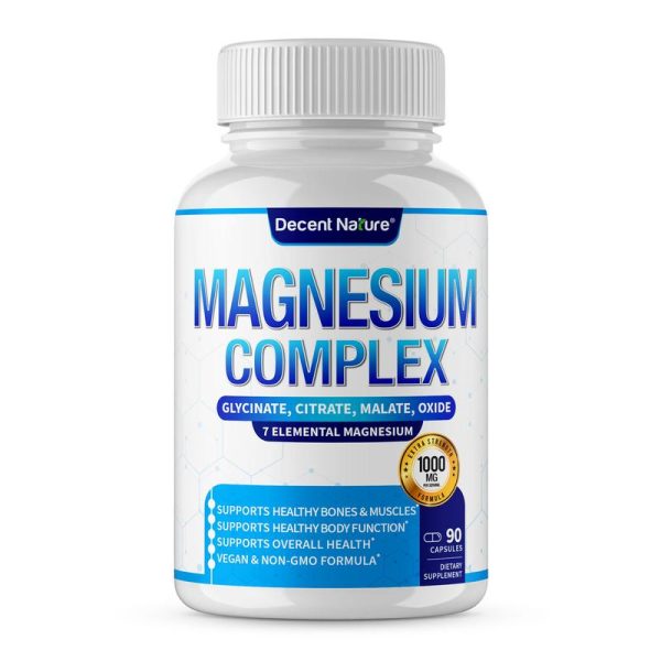 Magnesium Complex 1000mg Made with 7 Elemental Magnesium 90 Capsules - Image 7
