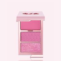 Cheek Clapper 3D Blush Trio Palette - Multi-Formula, Pigmented Blush Trio | Cream, Powder & Blush Highlighter for Ultra-Intense Color & Radiant Cheeks
