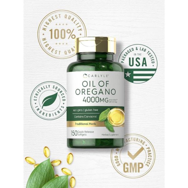 Carlyle Oregano Oil 4000mg Supplement | 150 Softgel Capsules | Contains Carvacrol | Non-GMO & Gluten Free Formula - Image 5