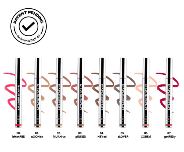 LIP LINER STAY-N - Peel-Off Lip Liner Stain - All Day & Night Lipliner with Hyaluronic Acid & Vitamin E - Long Lasting Formula - 0.12 fl oz / 3.5 ml
