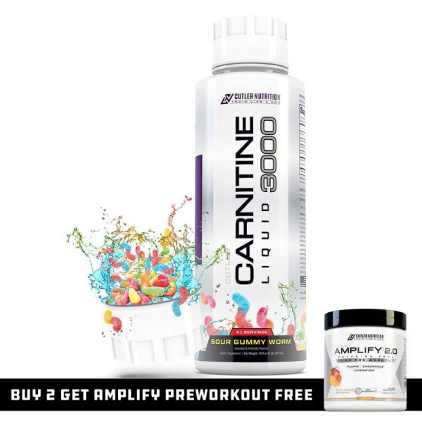 Cutler Nutrition Liquid Carnitine 3000 for Energy and Recovery Support Dietary Fitness Supplement Edible Healthcare Vitamin