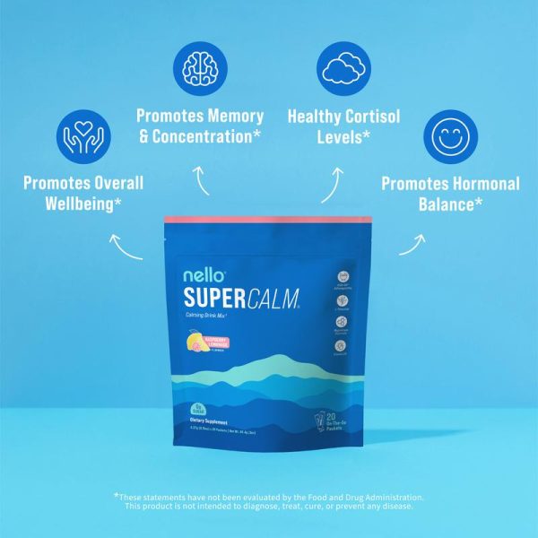 Nello Supercalm – Calming Drink Mix with KSM-66 Ashwagandha, Vitamin D3, Magnesium & L-Theanine – Supports Cortisol Balance, Mood & Sleep, Helps Manage Occasional Stress – Travel Packets (20 Servings) - Image 2