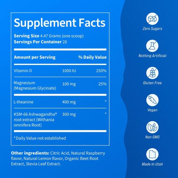 Nello Supercalm – Calming Drink Mix with KSM-66 Ashwagandha, Vitamin D3, Magnesium & L-Theanine – Supports Cortisol Balance, Mood & Sleep, Helps Manage Occasional Stress – Travel Packets (20 Servings) - Image 6