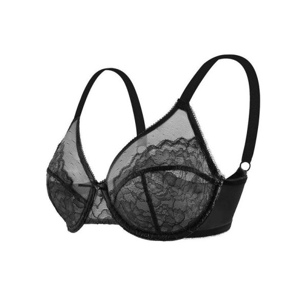 HSIA Enchante Floral Lace Plus Size Underwire Unlined Unpadded Full Coverage Bra - Image 2