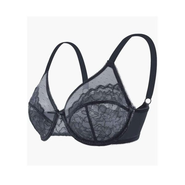 HSIA Enchante Floral Lace Plus Size Underwire Unlined Unpadded Full Coverage Bra - Image 5