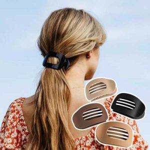 4pcs Solid Color Flat Hair Clips Set – Minimalist Acrylic Barrettes for Women, Strong Hold Claw Clips for Thick or Thin Hair | Elegant, No-Crease, Daily & Party Styling Accessories
