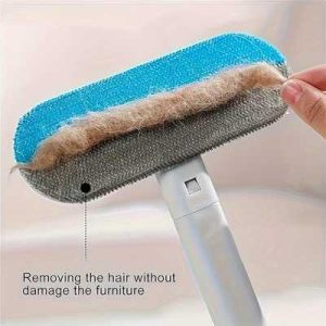 Reusable Pet Hair Remover Brush – Multi-Functional Lint Cleaner for Dog & Cat Hair, Extra-Long Handle, Washable Grooming Tool for Furniture, Clothes, Bedding, Sofa, Carpets & Window Screens