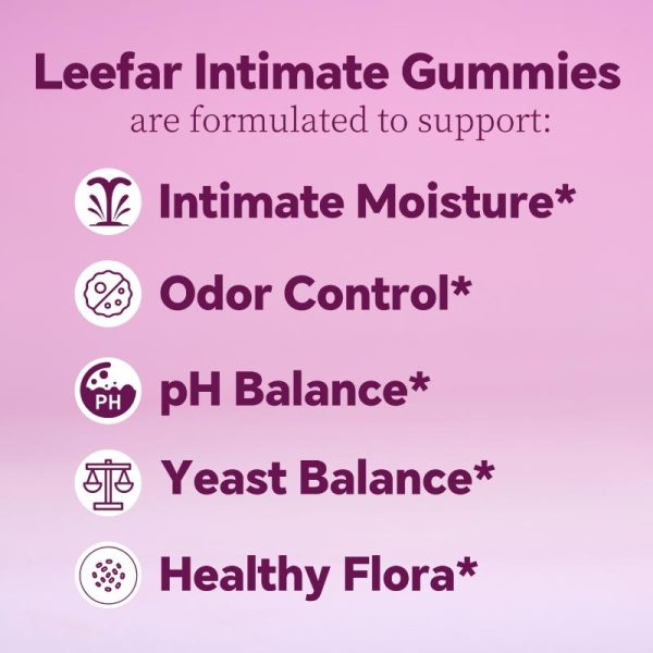 LEEFAR Her Juicy Feminine Probiotics Gummies- All in One Solution with Slippery Elm and Prebiotics&Lactobacillus Probiotic Blend for Women’s pH Balance and Dryness - Hawaiian Pineapple Gummies 60 Count probiotics women - Image 3