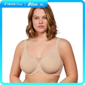 HSIA CoolComfort Plus Size Underwire Smoothing Wide Strap Full Coverage Unlined Minimizer T-shirt Bra dealsforyoudays