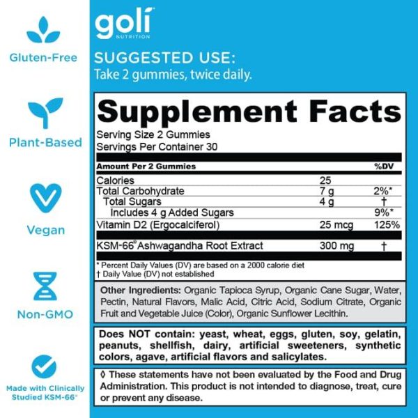 3 Bottles of Goli Best Seller Bundle: Ashwagandha KSM-66, Apple Cider Vinegar, Matcha Mind supplement with Cognizin, Vitamins D2 and B12 Healthcare Dietary - Image 5