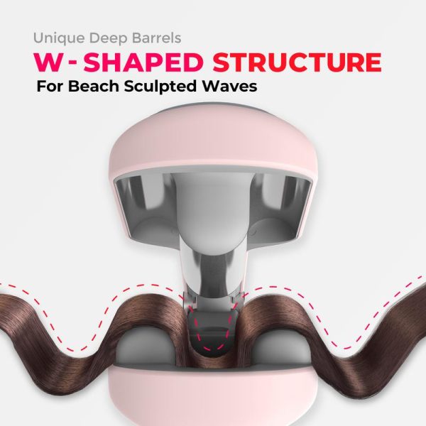 TYMO ROVY Beach Waves Curling Wand, Ionic Deep Waver Hair Curler Tool with Ceramic 3 Barrel for Women, Dual Voltage, Anti-Scald, Easy to Use crimper iron hair crimper bed head waver Comfort - Image 2