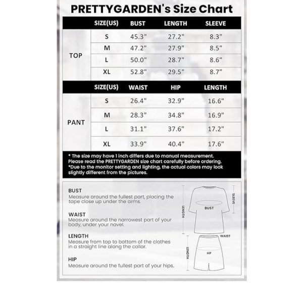 PrettyGarden Women's Summer Two-Piece Set 2025 Casual Oversized Crewneck Split Hem Shirts Side Pocket Biker Shorts Matching Airport Travel Outfit Basic Lounge Womenswear Clothes - Image 6