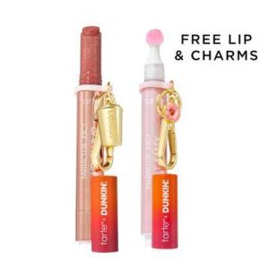 tarte x Dunkin' maracuja juicy lip plump & melt mask duo + FREE charms