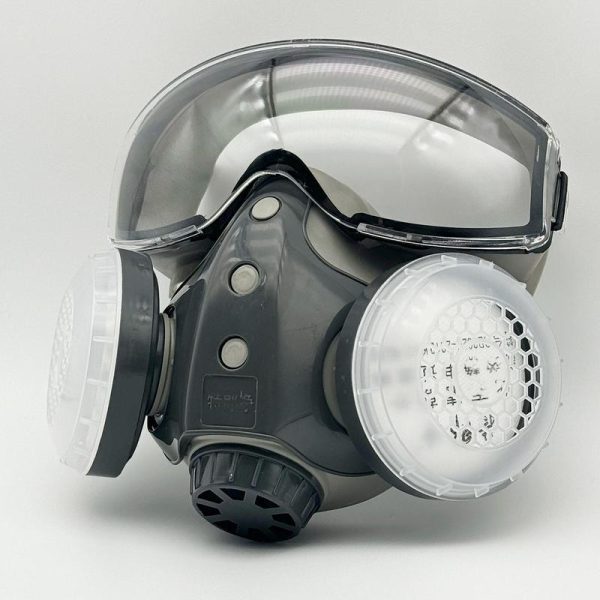 Dust-proof Integrated Respirator Mask Woodworking Tools, Reusable Half Mask with Goggles, Anti-dust Mask for Spray Painting Woodworking, Protective Accessories, Emergency Kits, Safety Construction Gear, Protector, Men Gifts - Image 4