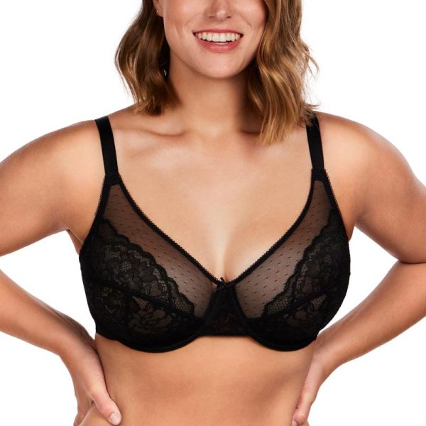 HSIA Enchante Floral Lace Unlined Comfort Non-padded Full Coverage Plus Size Underwire Bra