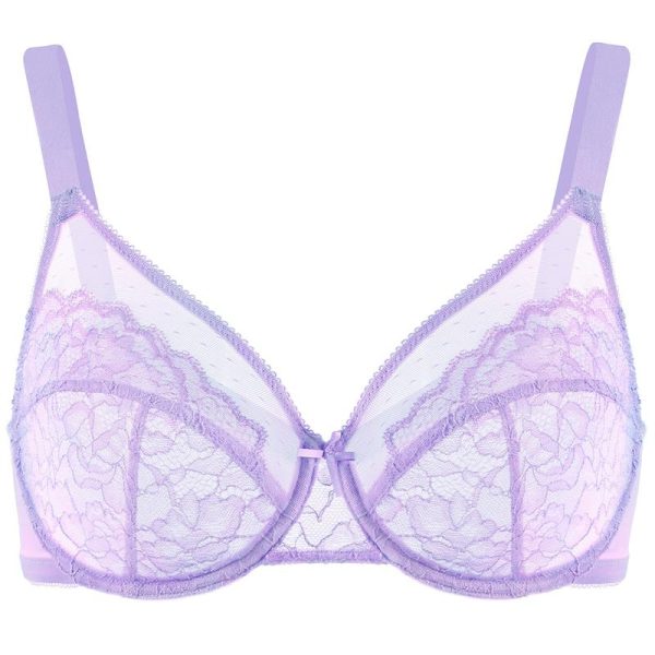 HSIA Enchante Floral Lace Unlined Comfort Non-padded Full Coverage Plus Size Underwire Bra - Image 6