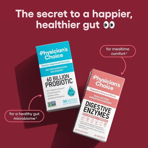 Physician's Choice Hack your Tummy Bundle: Digestive Enzymes & 60 Billion Probiotic - Digestion, Immune & Bloating Support for Men & Women - Image 2