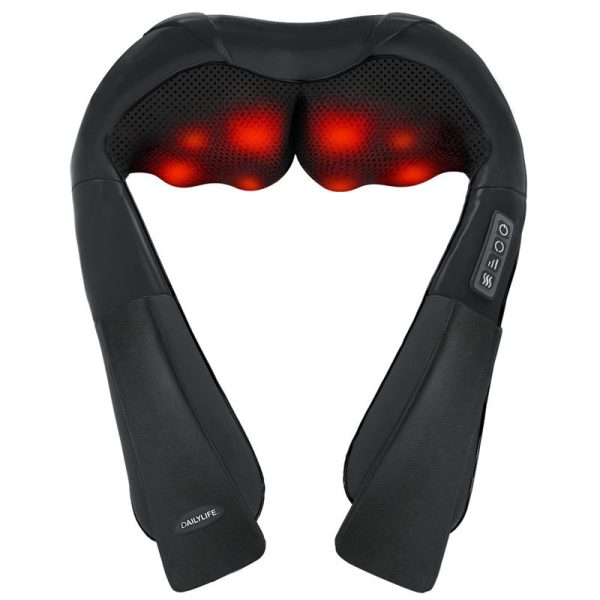 DAILYLIFE Shiatsu Neck and Back Massager, Electric Shoulder Massager, Car Neck Massage Pillow for Neck, Back, Shoulder, Foot, Leg Massage, Relieve Muscle Pain, Perfect Present for Man/Woman/Family, FathersDayGift