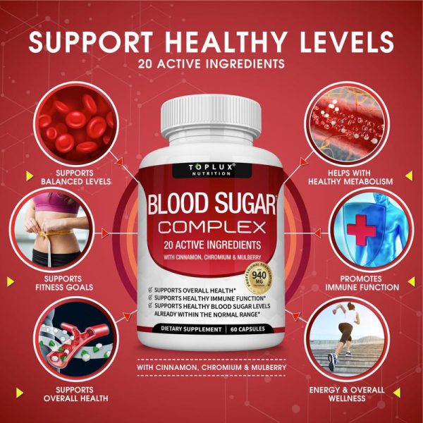 Blood Sugar Complex 20 Vitamins & Minerals Support Overall Health - Image 2
