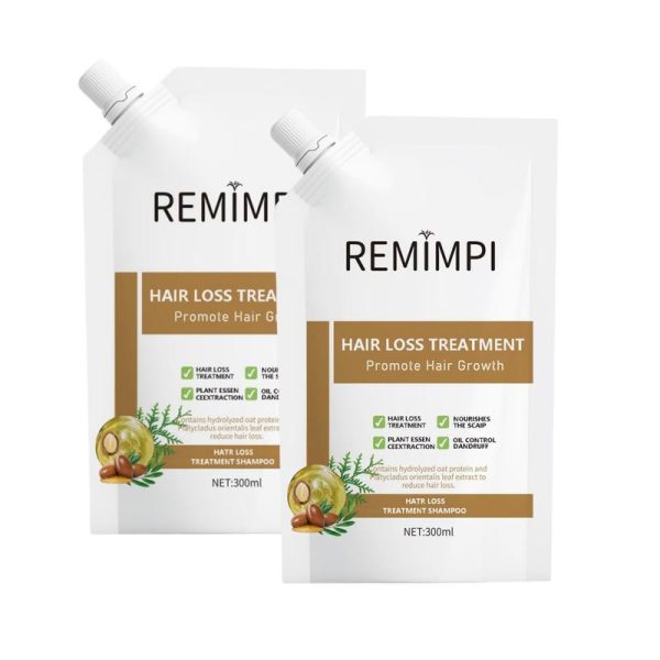 【Buy 1 Get 1 Free】REMIMPI Anti-Hair Fall Hair Loss Treatment Shampoo Oil Control Anti dandruff Haircare Ginseng Ginger Help Hair Growth Jojoba Oat Repair Reduce Hair Loss Scalp Cleanser Conditioner300ML - Image 2