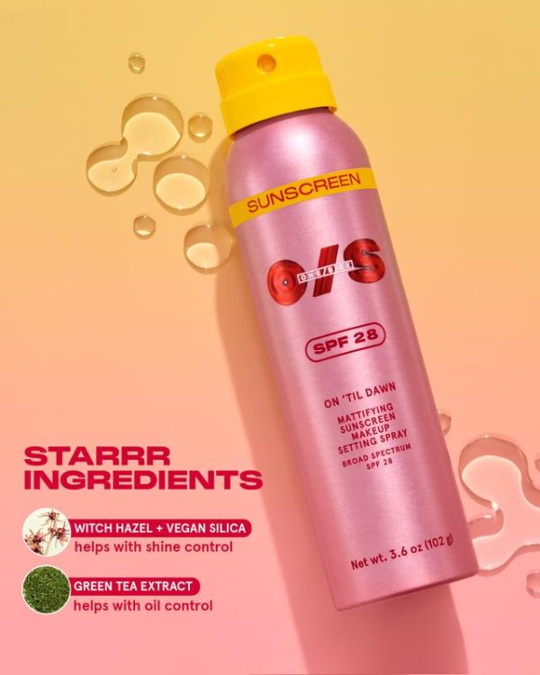 On ’Til Dawn Mattifying Sunscreen Makeup Setting Spray SPF 28 Travel-Sized - Image 9